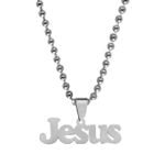 Jesus Text Word Necklace Gift