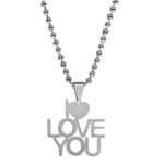 I Love You Text Word Necklace Gift