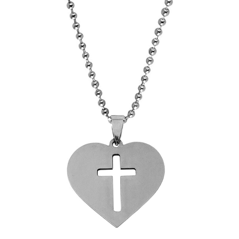 Christ Heart Cross Necklace
