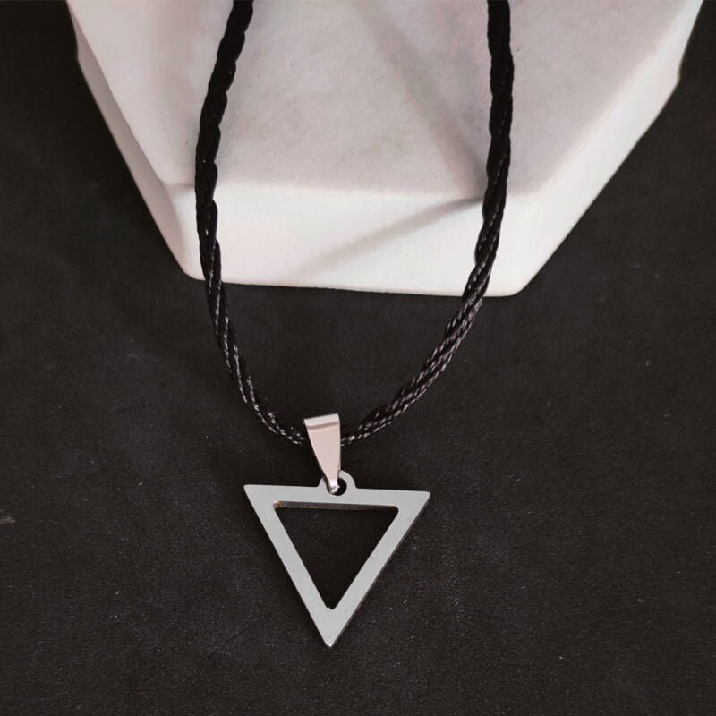 Hollow Triangle Geometric Necklace Gift