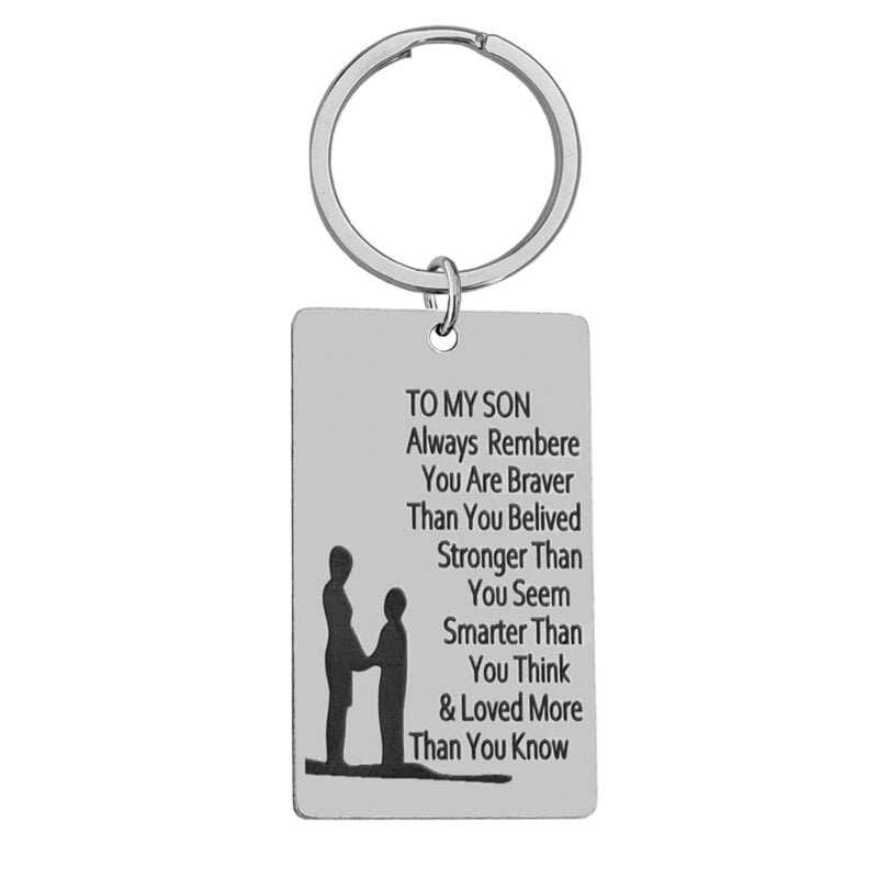 To My Son Keychain Gift