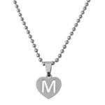 Initial M Alphabet Necklace Gift
