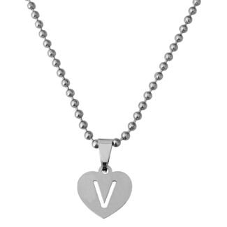 Initial V Alphabet Necklace Gift