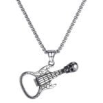 Bottle Opener Skull Guitar Necklace Gift