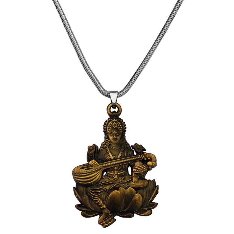 Godess Sarswati Bronze Necklace GIft
