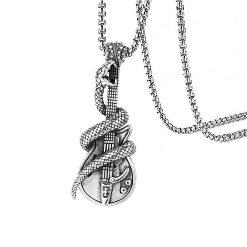 Snake Guitar Necklace Gift