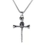 Nail Skull Cross Necklace Gift