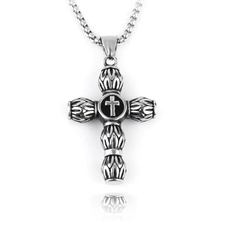 Cylinder Cross Necklace Gift