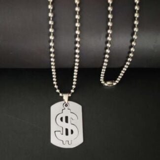Square Dollar Sign Money Wealth Money Symbol Necklace Gift
