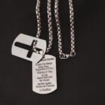 Cross Necklace To My Dear Friend Stainless Steel Pendant Religious Gift