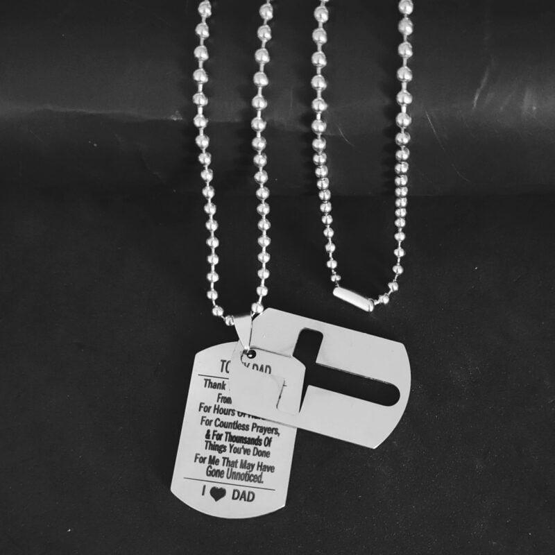 To My Dad Thank You Necklace Gift