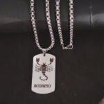 Dog Tag Astrology Necklace-Gift-Scorpio