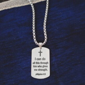 I Can Do Cross Pendant Necklace Gift