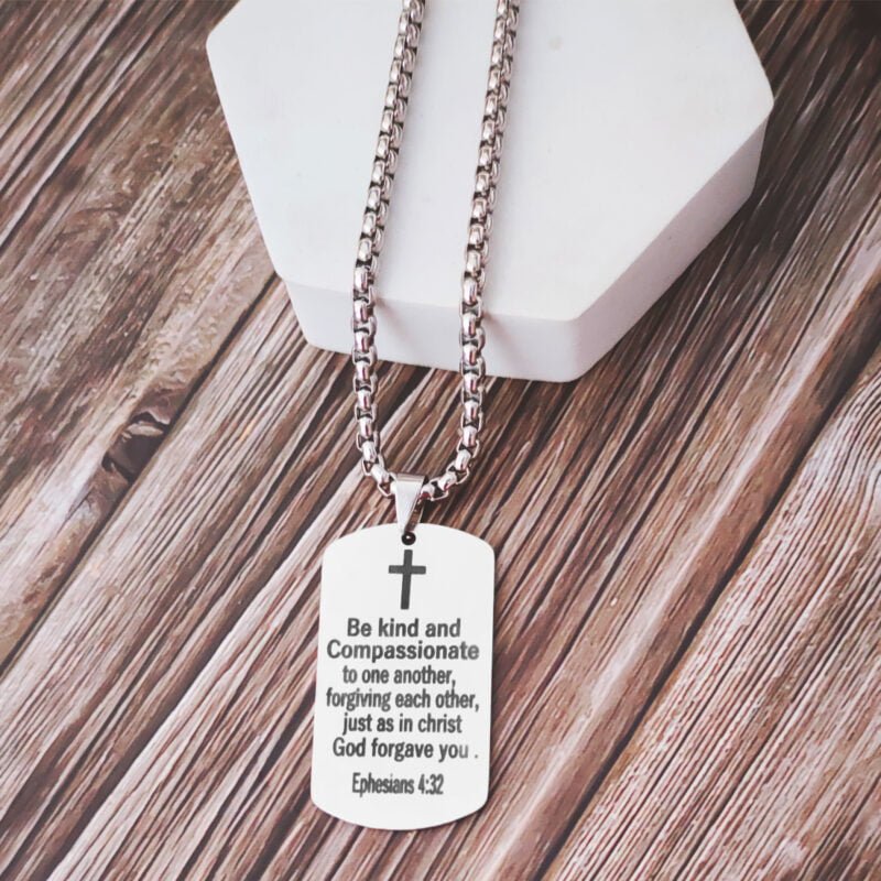 Jesus Bible Prayer Pendant Necklace Gift