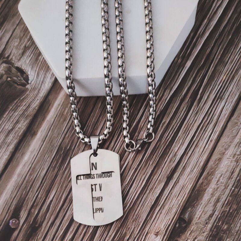 I Can Do All Things Cross Pendant Necklace Gift