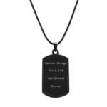 Custom Personalized Message Military Dog Tag Necklace Gift