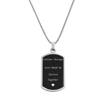 Custom Name Message Dog Tags Necklace Gift