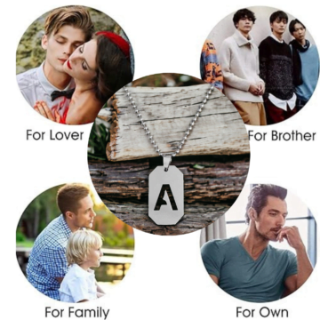 Initial Alphabet Letter Pendant Necklace Chain 