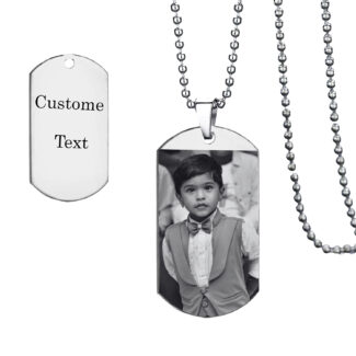 Custom Photo Dog Tag Necklace Personalized Memorial Pendant With Picture for Men Gift