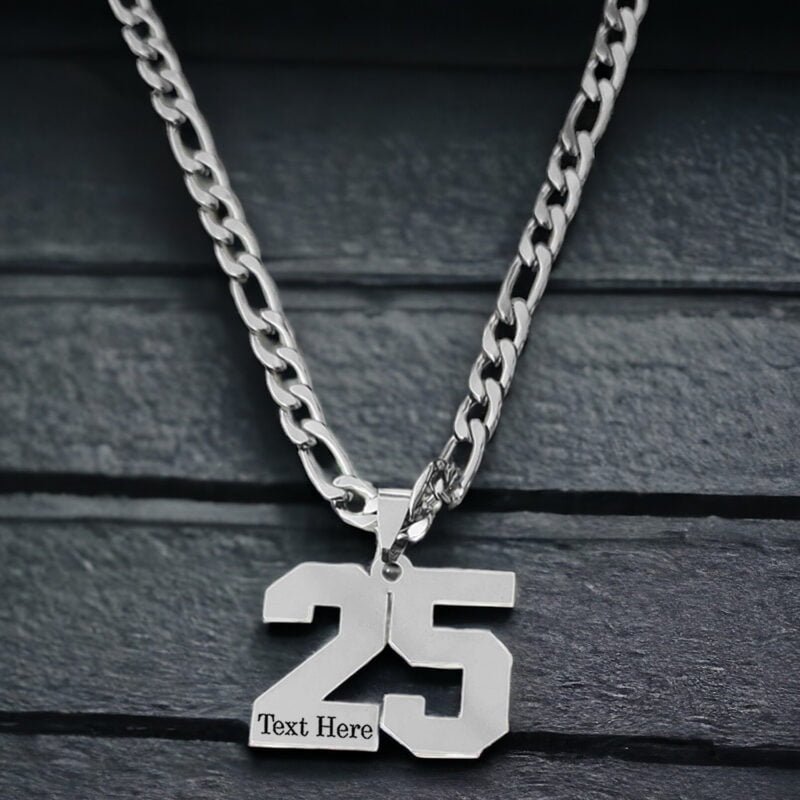 Sports Jersey Number Pendant Customize Necklace Gift