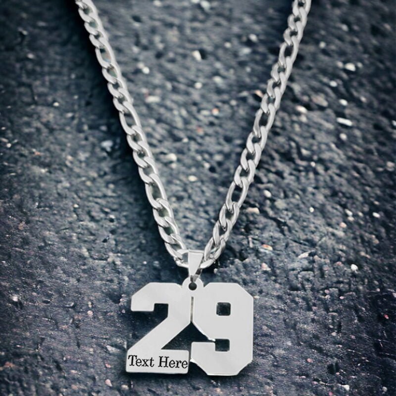 Sports Jersey Number Pendant Customize Necklace Gift