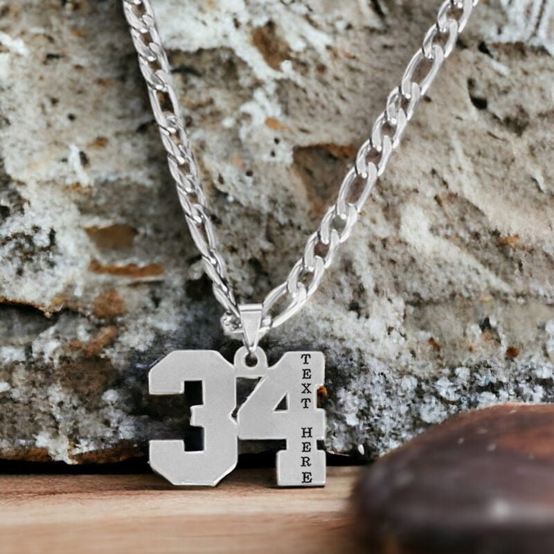 Sports Jersey Number Pendant Customize Necklace Gift