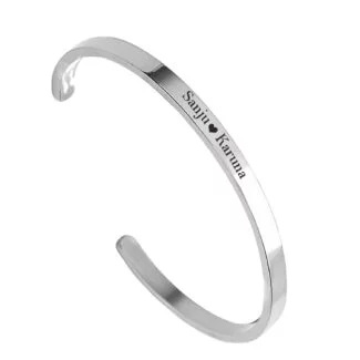 Customised Stainless Steel Half Cuff Kada Gift
