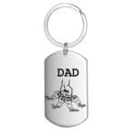 Personalized Custom Hands Name Keychain