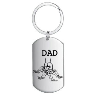 Personalized Custom Hands Name Keychain