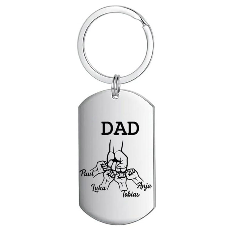 Personalized Custom Hands Name Keychain