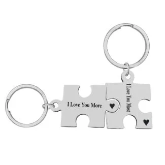 Personalized Puzzle Custom Text Keychain