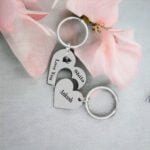 Heart Custom Text Keychain Handmade Gifts