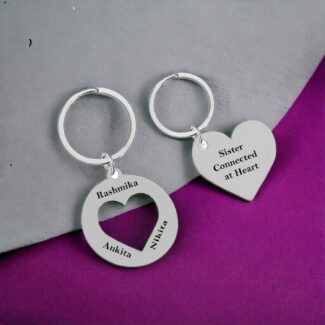 Heart keychain with custom text Gifts