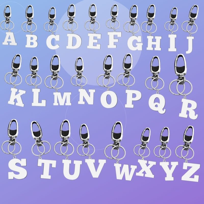 Customised Initial Letter A-Z Keychain Gift Customised Initial Letter A-Z Keychain Gift