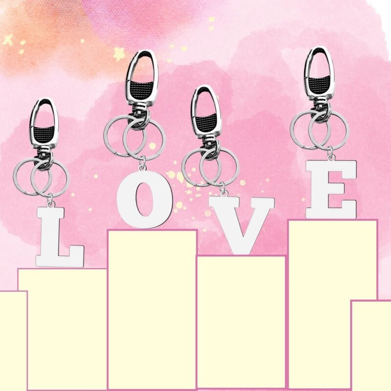 Customised Initial Letter A-Z Keychain Gift Customised Initial Letter A-Z Keychain Gift