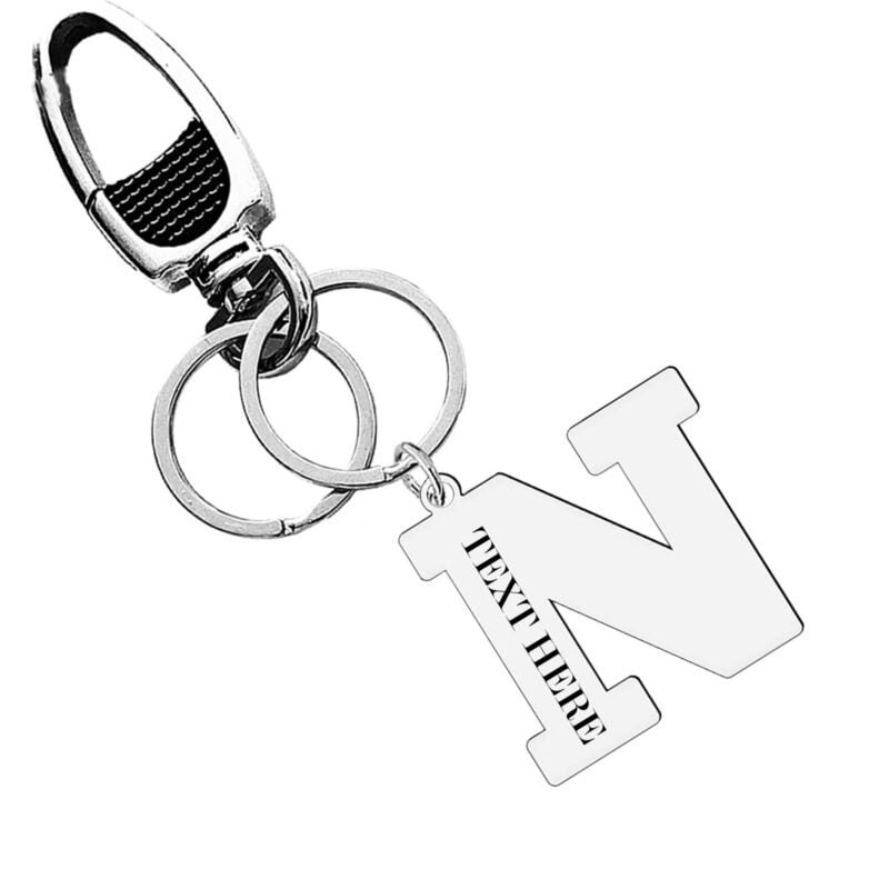 Customised Initial Letter A-Z Keychain Gift Customised Initial Letter A-Z Keychain Gift