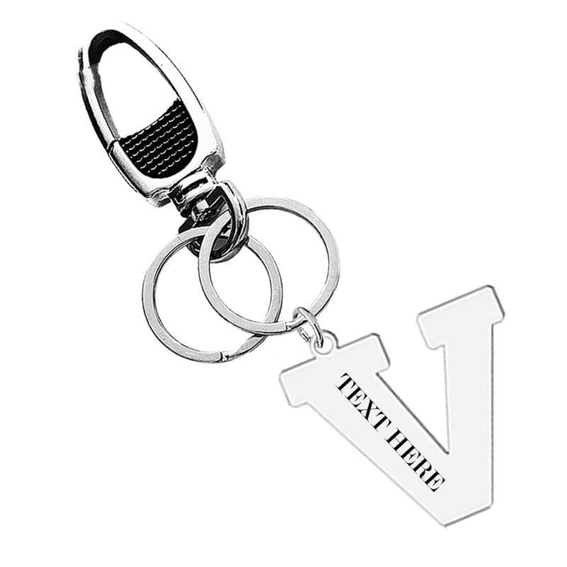 Customised Initial Letter A-Z Keychain Gift Customised Initial Letter A-Z Keychain Gift