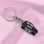 Car Shape Number Plate Keychain Gift