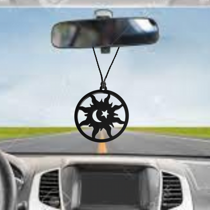 Sun And Moon Car Mirror Hanging Gift