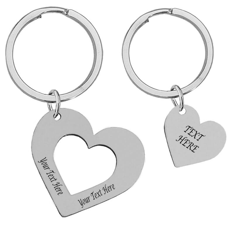 Heart Custom Message Keychain Gift