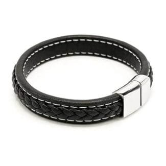 Black Leatherette Bracelet Gift