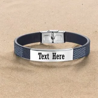 Personalised Leather Bracelet Gift