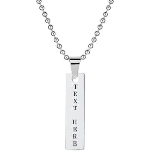 Personalized Custom Message Bar Necklace