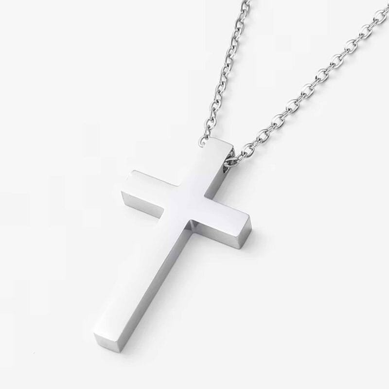 Silver Cross Necklace Gift