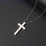 Silver Cross Necklace Gift