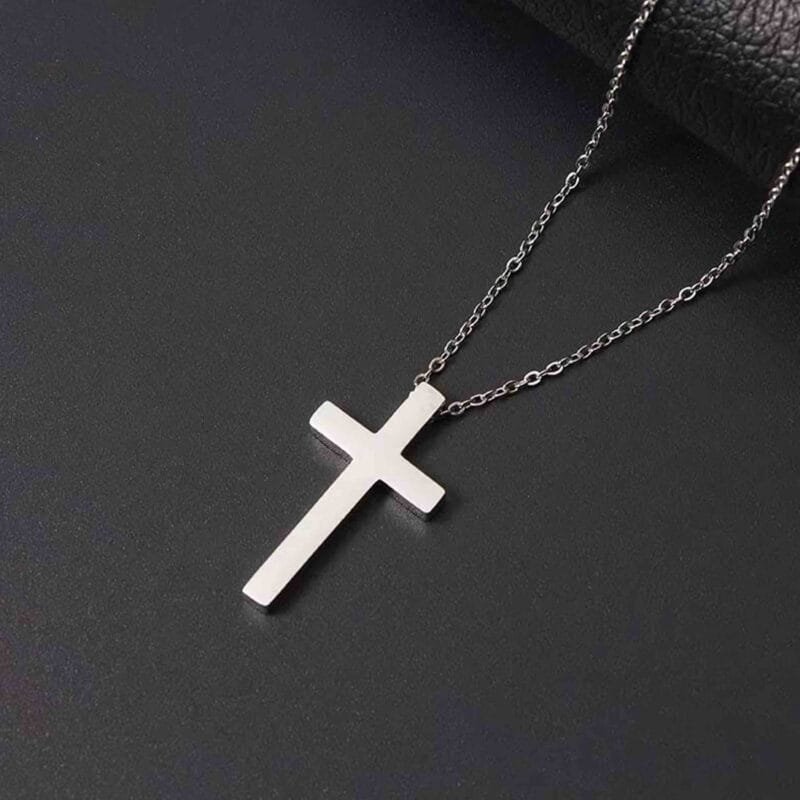 Silver Cross Necklace Gift