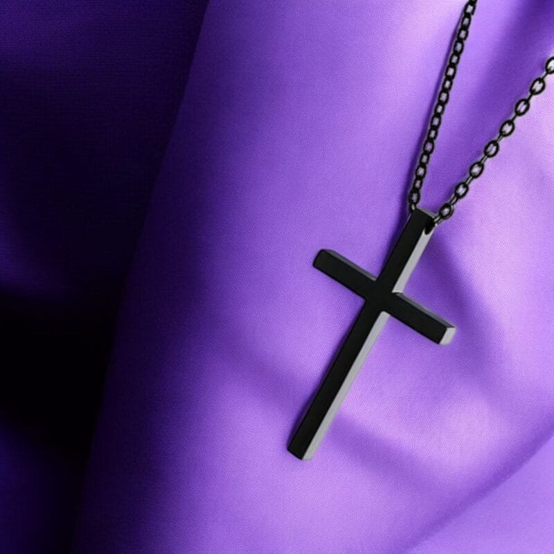 Black Cross Necklace Gift