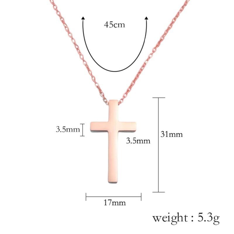 Rose gold Cross Necklace Gift