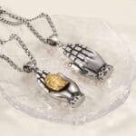 Palm Buddha Head Necklace Gift