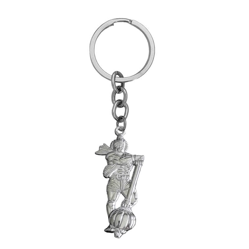 Bahubali Hanuman Keychain Gift Silver